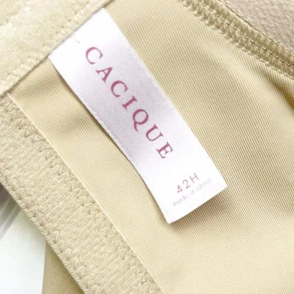 Cacique - Lane Bryant Beige Tan Smooth Balconette Underwire Bra Women's Size 42H - Picture 6 of 7